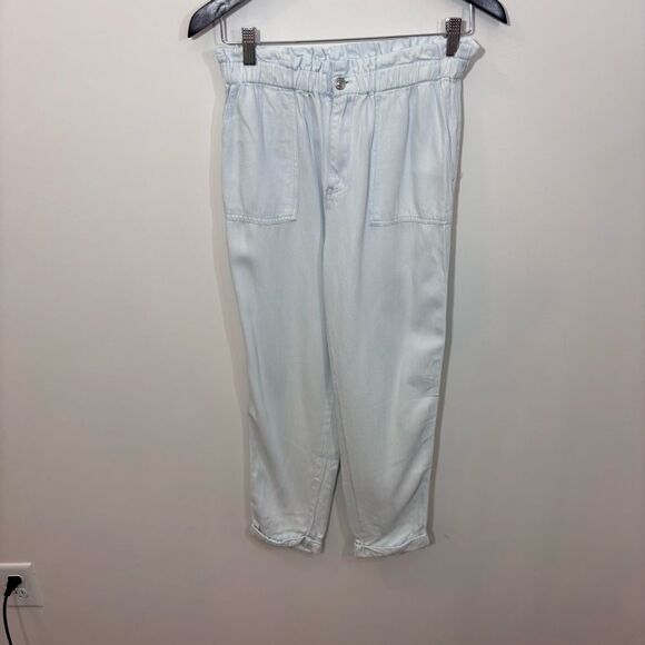 Thread & Supply Elastic Waistband Chambray Iris Pant Small Icy Mineral Wash - Picture 1 of 13